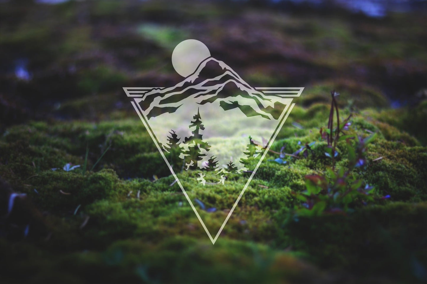 Forest and Mountains Triangle Vinyl Decal | 313