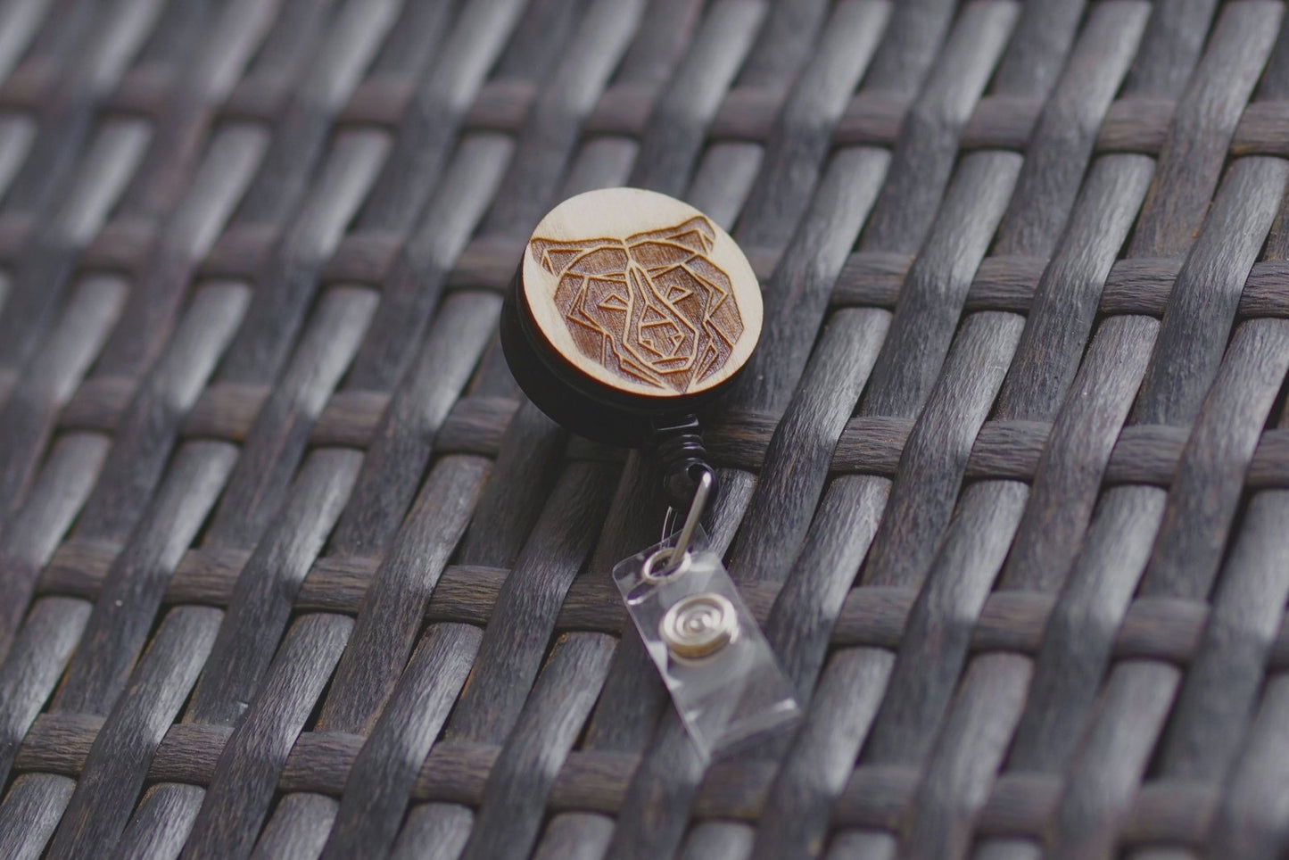 Geometric Bear Badge Reel | 41