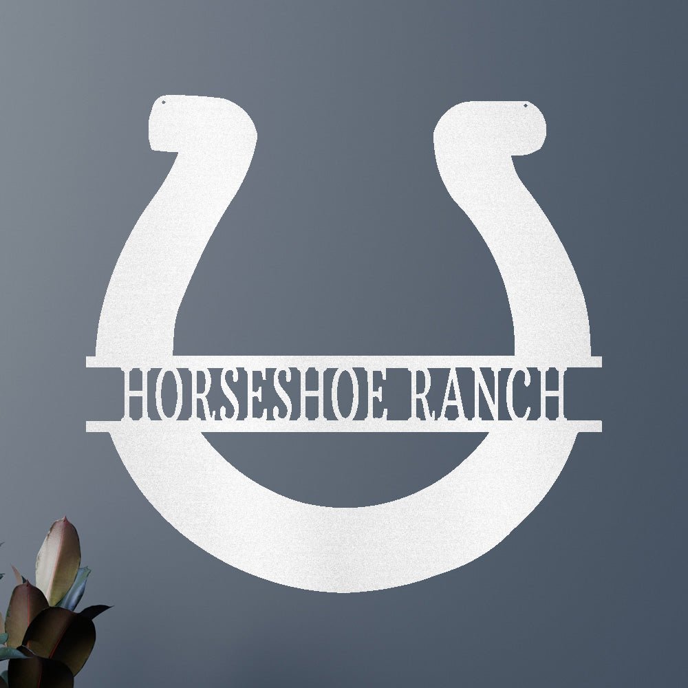Simple Horseshoe Personalized Gifts - Custom Metal Sign, Horse Lover Gift