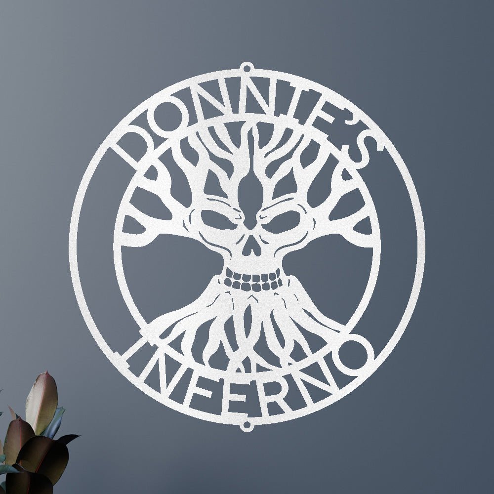 Skull Family Tree Personalized Gifts - Custom Metal Sign