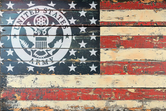 American Flag Army Star Union Vinyl Decal or Stencil | 308