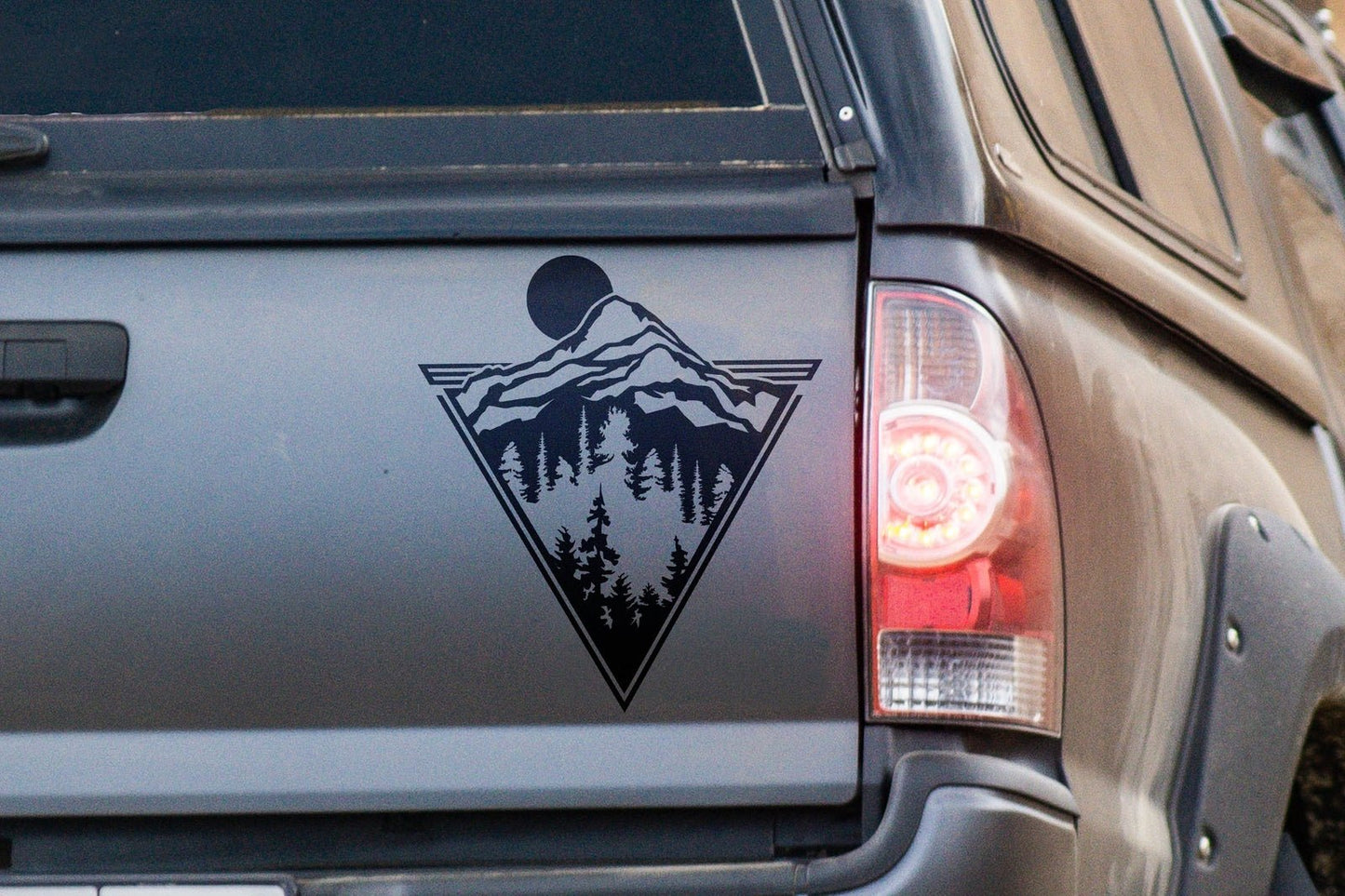 Mountains and Trees Triangle Vinyl Decal | 314
