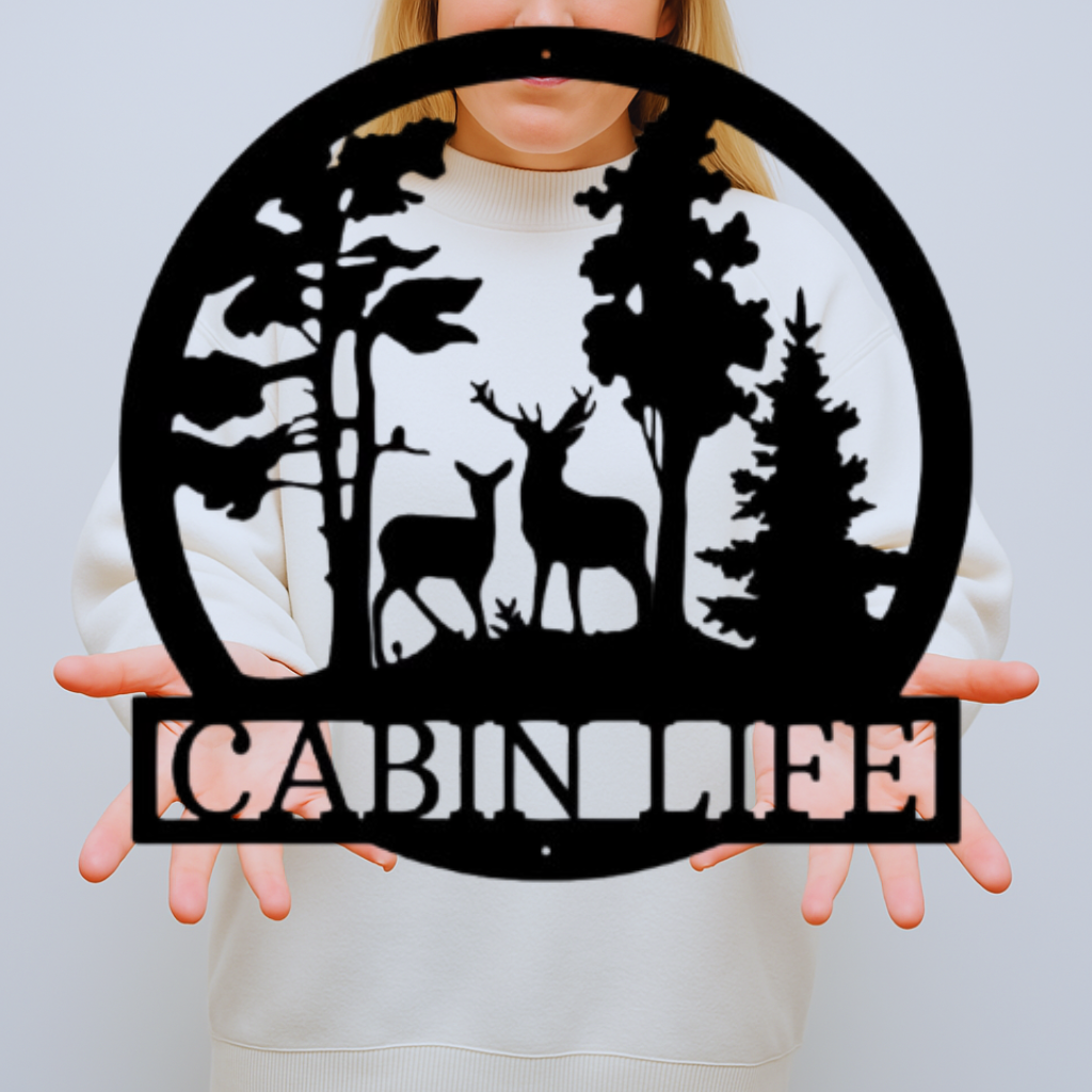 Deer Text Personalized Gifts - Custom Metal Sign, Anniversary/Wedding/Housewarming Gift