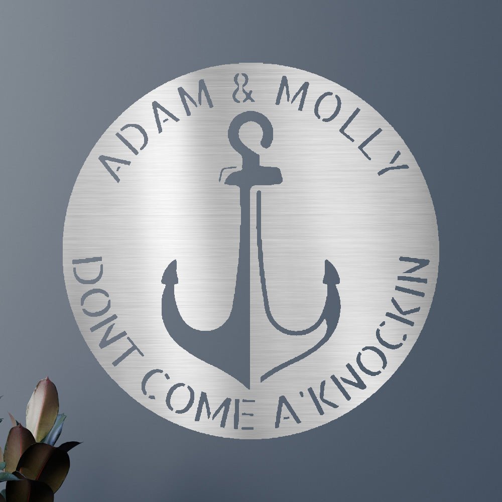 Anchor Plaque Personalized Gifts - Custom Metal Sign