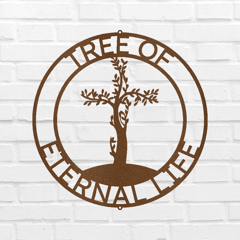 Cross Tree Personalized Gifts - Custom Metal Sign