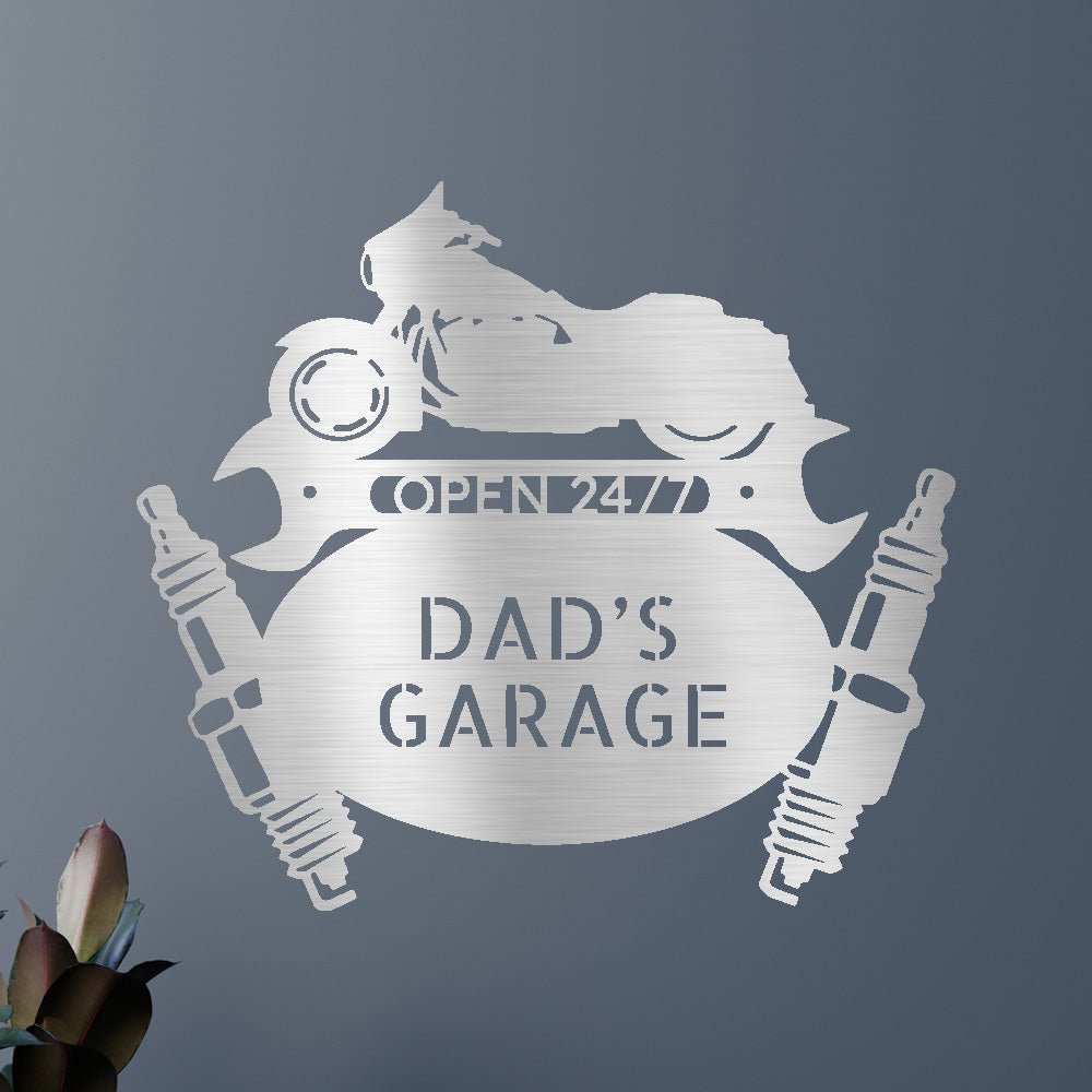 Dad Garage Sign - Custom Metal Sign, Gift For Father, Christmas Gift