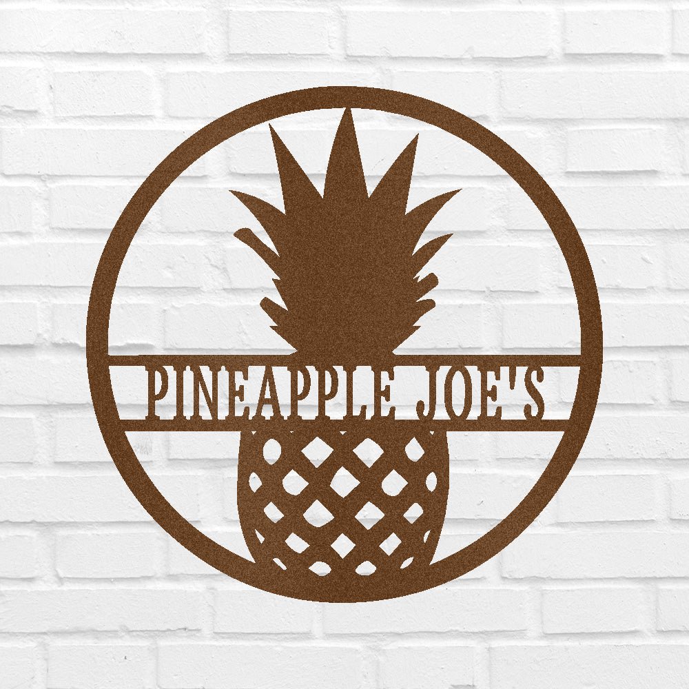 Pineapple Sign - Custom Metal Sign, Housewarming Gift