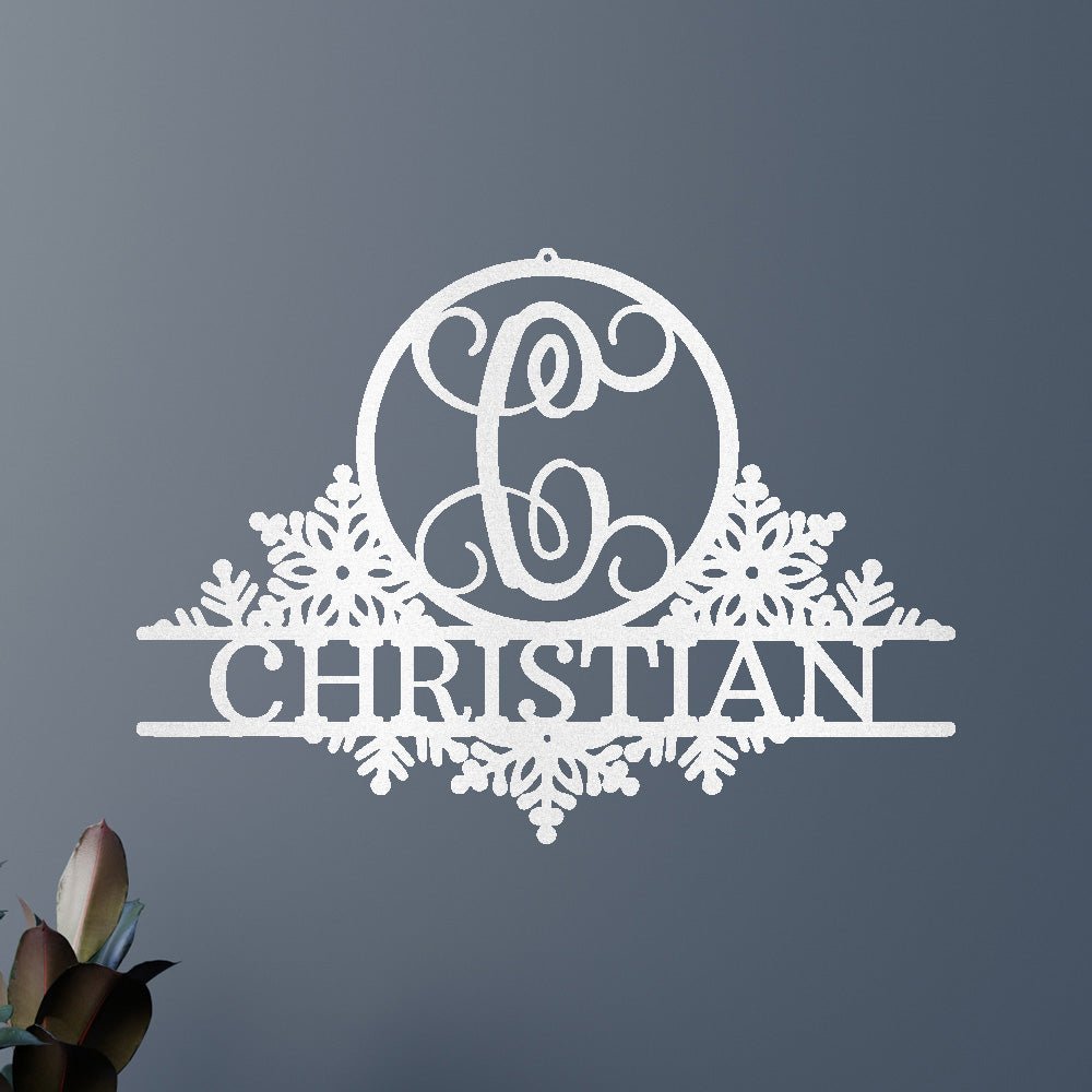 Snowfall Sign - Custom Metal Sign, Christmas Gift