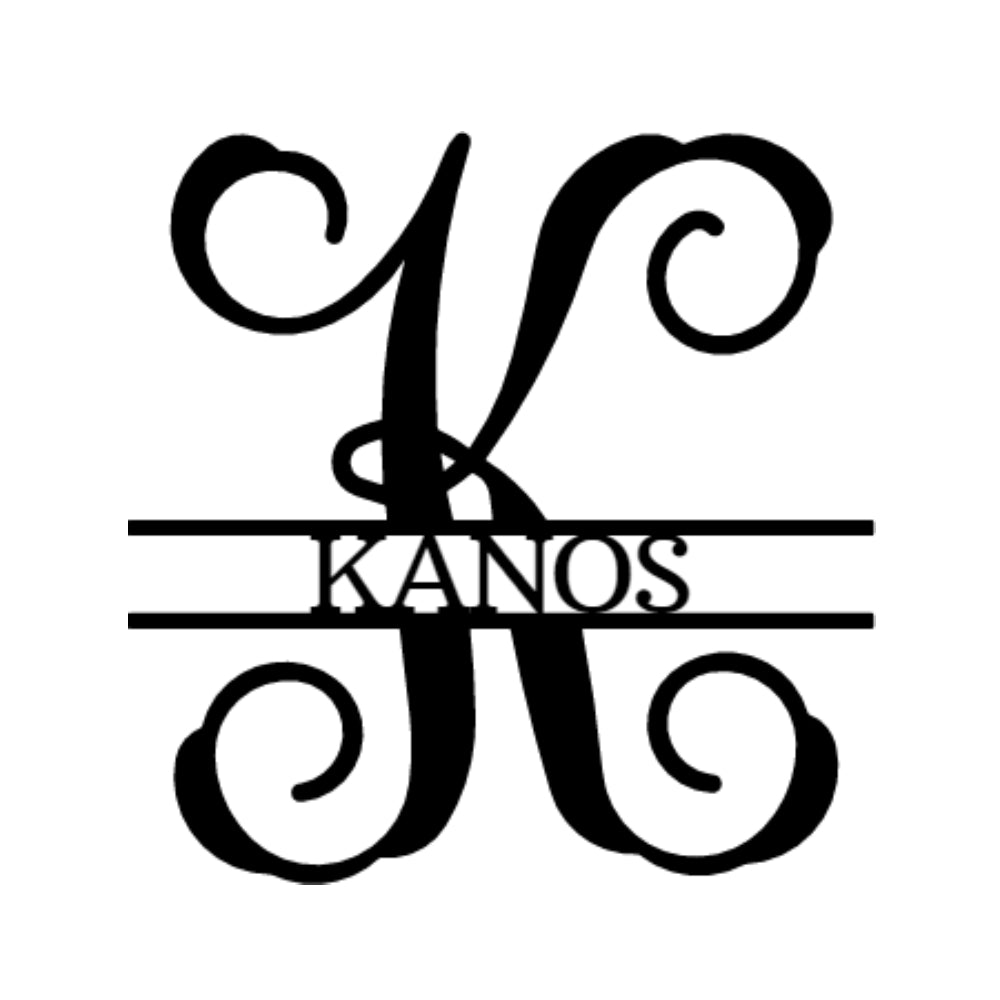 Vine Family Personalized Gifts - Custom Metal Sign, Split Letter